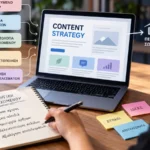 Στρατηγική περιεχομένου και SEO με ανάλυση αναγκών, επιλογή λέξεων-κλειδιών και σχεδιασμό στοχευμένου περιεχομένου για ιστοσελίδες.
